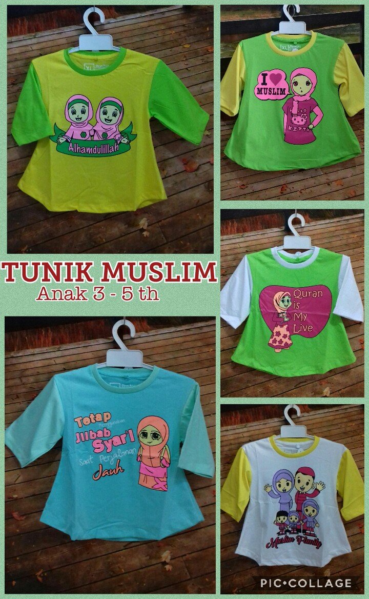 Pabrik Kaos Tunik Muslim 3-5 th Murah Surabaya 20ribuan